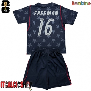 Stati Uniti Alex Freeman #16 Seconda Maglia Bambino Mondiali 2026 Manica Corta (+ Pantaloni corti)